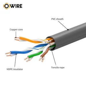 屋内CCA 4pr 22awg PVC lszh 1000ft 305M cat 5e cat5 e cat5e cat5 e utpネットワークLANケーブル (プルボックス付き)