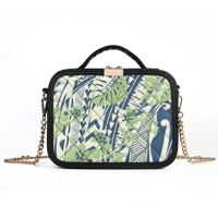Sac bandoulière matelassé en cuir PU pour femme, motif géométrique ethnique polynésien unique, avec poignée supérieure et chaîne