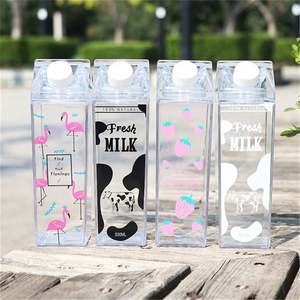 Wholesale Custom Transparent PS 500Ml-1000Ml <b>Milk</b> Carton BPA Free Clear Reusable Bottle Direct Drinking <b>Milk</b> <b>Box</b> Bottle - Product Image 6