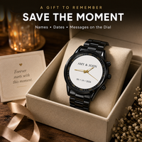 Montre de couple personnalisée, cadran personnalisé, montre-bracelet en alliage à quartz pour la vente en gros B2B