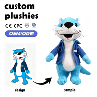 Ours en peluche personnalisé à habiller, OEM ODM, avec logo imprimé, pour cadeau promotionnel d'entreprise ou mascotte