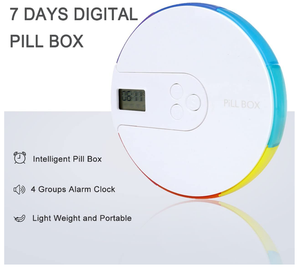 Ajf Xách Tay Hàng tuần kỹ thuật số <span class=keywords><strong>Pill</strong></span> hộp 7 ngày cầu vồng <span class=keywords><strong>Pill</strong></span> Organizer an toàn - Product Image 3