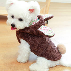 Sonbahar/kış yeni gelenler için <span class=keywords><strong>Pet</strong></span> giysi, köpekler ve kediler için çiçek baskı tavşan pamuk ceket, sıcak pamuk ceket koleksiyonu - Product Image 1