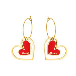 Pendientes de Aro de Acero Inoxidable para el Día de la Madre, Joyería de Moda Hipoalergénica para Mujer - Product Image 5