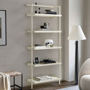 Estante para libros de pie blanco hecho en metal para uso de oficina y uso doméstico también útil para estante moderno de biblioteca - Product Image 1
