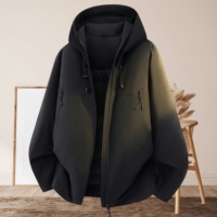 Nouvelle veste d'hiver respirante à capuche avec fermeture éclair, style décontracté, pour le sport et le travail en plein air, veste en duvet pour homme