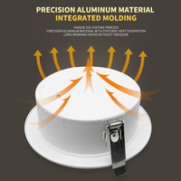 Woojong projecteurs de bonne qualité LED projecteur de plafond encastré led downlight plafond led projecteurs 8W 12W 24W 30W