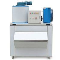 Machine à glace en flocons industrielle pour compresseur 10T-30T, machine à glace en flocons à base d'eau de mer pour marché de la pêche et des fruits de mer
