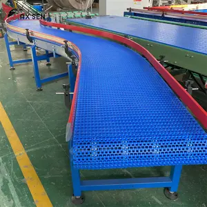 Food Grade PP Modular Belt Conveyor Blue Or Customized Color Plastic Belt Conveyor With High Quality CE