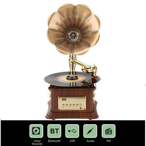 V-डिंग VD-364 कारखाना अनुकूलन पोर्टेबल विंटेज ग्रामोफोन रेट्रो शैली सबवूफर स्पीकर ब्लूटूथ रिकॉर्ड प्लेयर - Product Image 5