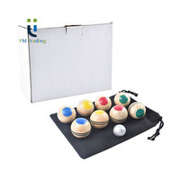 Jeu de boules de pétanque en bois 73mm