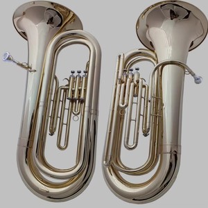 Instrumento de cuerno de tono <span class=keywords><strong>bajo</strong></span> Instrumento de viento de latón occidental que toca en la tecla de B Flat Golden <span class=keywords><strong>Tuba</strong></span> Banda para adultos Trompeta con llave - Product Image 1