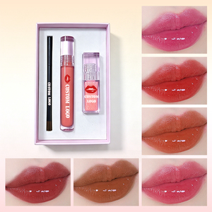 Brillo Labial Transparente <span class=keywords><strong>de</strong></span> Marca Privada, Vegano, con Brillo y Cambio <span class=keywords><strong>de</strong></span> Color, <span class=keywords><strong>Aceite</strong></span> Labial con Delineador <span class=keywords><strong>de</strong></span> <span class=keywords><strong>Labios</strong></span> Cremoso Mate Natural, Kit <span class=keywords><strong>de</strong></span> Lápiz Labial - Product Image 6