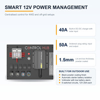 Boîtier de distribution électrique 12V tout-terrain 4x4 avec chargeur DC-DC 40A, interrupteur à bascule et panneau de commande pour toit ouvrant
