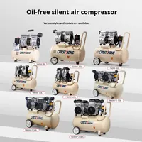 220V petit compresseur d'air silencieux sans huile Type de Piston Portable pour la réparation du bois dentaire et la peinture pompe de refroidissement à Air