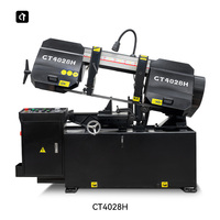 Scie à ruban horizontale hydraulique multifonctionnelle CTMACH CT4028H avec réservoir d'eau 2200W 220V