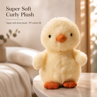 Peluche Poussin Bouclé 20cm Super Douce en Peluche Courte pour Machine à Griffes, Cadeau de Mariage, Présentation en Magasin