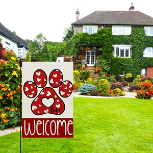 Usine Directe Valentine's Yard Décorations Métallique Rose Sublimation Jardin Drapeau <span class=keywords><strong>Fanion</strong></span> Style - Product Image 6