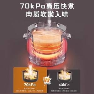 Olla a Presión Eléctrica Midea de 5L con Doble Recipiente Interior, Cocción a Alta Presión, Temporizador Inteligente y Apagado Automático - Product Image 1