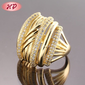 Anillo de Joyería Apilable de Aleación de Cobre y Latón con Baño de Oro, Anillo Sólido de Oro de 18K para Mujer, Accesorios Chapados en Oro para Mujer - Product Image 2