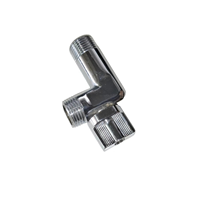 Fournisseur de vanne professionnel Chorome plaqué en alliage de zinc ou en laiton 90 degrés 1/2 "vanne d'arrêt d'angle de pouce