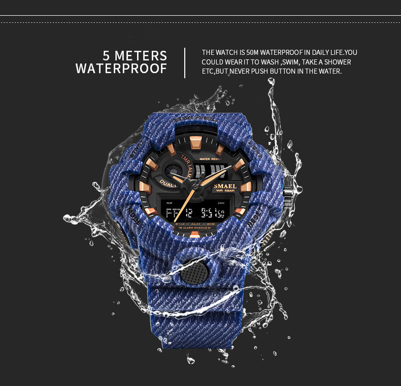 SMAEL 8001 unique design plastic digital watch  in stock sports watch for sale