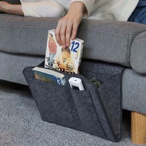 Hot Selling Convenient <b>Bed</b> <b>Sofa</b> Desk Hanging Organizer Felt Bedside <b>Storage</b> Bag <b>with</b> Pockets - Product Image 3