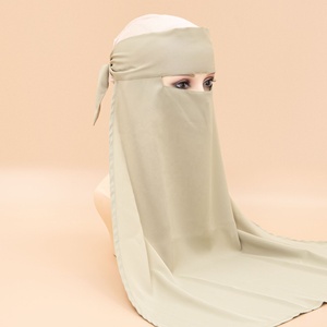 Hồi giáo Malaysia <span class=keywords><strong>niqab</strong></span> thanh lịch <span class=keywords><strong>hijab</strong></span> đầy đủ bìa mặt nida vải màu rắn <span class=keywords><strong>hijab</strong></span> niqabs cho phụ nữ h383 - Product Image 4
