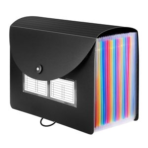 Rainbow Multi-Function Flip-Up Office PP Document Storage Holder Portable <strong>File</strong> <strong>Folder</strong> <strong>Organizer</strong> Bag Button 330*240mm Customized - Product Image 3