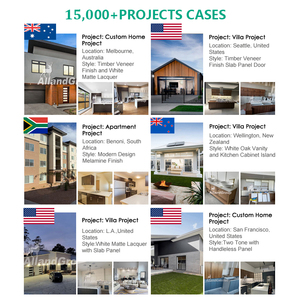 Meubles <span class=keywords><strong>de</strong></span> <span class=keywords><strong>cuisine</strong></span> classiques gris clair Alland avec comptoir en marbre, portes encastrées, <span class=keywords><strong>hotte</strong></span> et îlot en noyer - Product Image 6