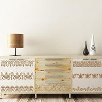 8 Stück Blumen rand Schablonen Mandala Schablonen zum Malen auf Holz Leinwand Papier Stoff Kuchen Wand