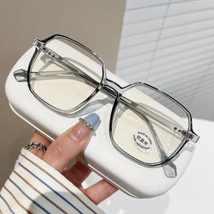 Monture de lunettes rectangulaire Qianai en TR90, anti-lumière bleue, unisexe, taille moyenne, design irrégulier, fabriqué en Chine - Product Image 2