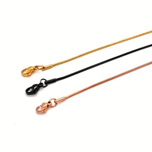 Collar de cadena de espiga fina y pequeña, chapado en oro de 18 quilates italiano, ajustable, para mujer - Product Image 3