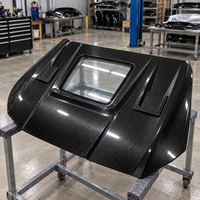 Cache-moteur transparent en fibre de carbone 3K sergé brillant pour Mercedes-Benz Classe CLS W218 (CLS300, CLS350, CLS63) – Pièce de modification à visser