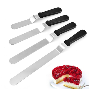 <span class=keywords><strong>Amazon</strong></span> Hot Acero inoxidable para hornear pastel en ángulo glaseado espátula Offset decoración glaseado raspador herramientas para crema con 6 "/8"/10" - Product Image 1