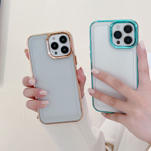 Custodia per cellulare trasparente trasparente in TPU elettrolitico all'ingrosso antiurto per <span class=keywords><strong>Samsung</strong></span> <span class=keywords><strong>A23</strong></span> A03S ZFlip3 <span class=keywords><strong>Cover</strong></span> per telefono - Product Image 4