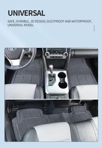 Personalizado de Alta qualidade Novo design pvc piso cobrindo universal car mats set cubre psio alfombra para auto plastic car floor mats