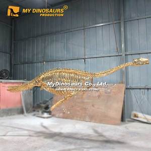 Juguete Acuático de Dinosaurio, Esqueleto de Mosasaurio en Color Dorado - Product Image 6