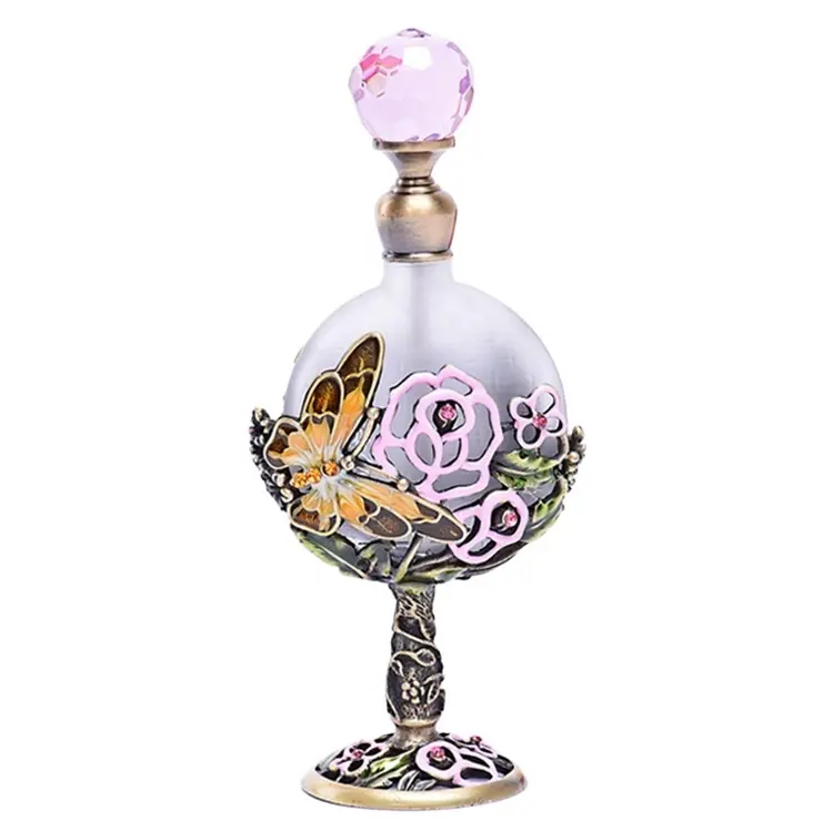 Small Order 8ミリリットルLuxury Flower Metal Bottle Perfume Arabic