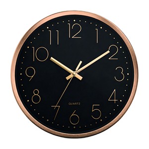 Stylish 12 Inch Rose Gold Metal Frame <b>3D</b> Numeral Quartz Silent Modern Hanging Dining Room <b>Wall</b> <b>Clock</b> - Product Image 1