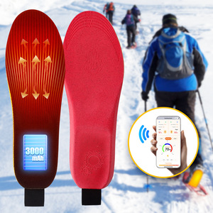 Semelles chauffantes contrôlables par application, rechargeables sans fil, insert de chaussure avec batterie 3000 mAh, chauffe-pieds intelligent pour l'hiver, le ski et la neige en extérieur - Product Image 1