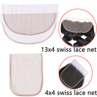 Vente en gros de filet de dentelle 7 tailles pour faire des perruques fermeture frontale bloc de cheveux bas net accessoires pour perruque