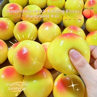 Knuspriges Pfirsich-Squishy-Spielzeug, Simulierte Fruchtfigur, Stressabbau-Fidget-Spielzeug, Langsam Rückfederndes TPR-Material, Unisex