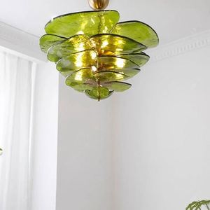 Lustre moderne de <span class=keywords><strong>luxe</strong></span> en verre de Murano style Art Déco, suspension colorée pour hôtel, restaurant, boutique, salon, installation incluse - Product Image 3