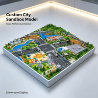 Modèle de Boîte à Sable d'Architecture Routière Personnalisée pour l'Affichage en Urbanisme