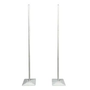Set di 2 Supporti Regolabili per <span class=keywords><strong>Colonne</strong></span> di Palloncini, Torre per Palloncini in Lega di Alluminio Resistente da 32mm con Base ad Acqua per Decorazioni di Matrimoni ed Eventi - Product Image 2