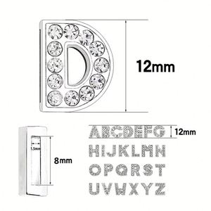 Porte-clés en cuir personnalisé avec nom d'idole et strass, porte-clés en cuir PU avec lettres - Product Image 5