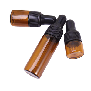 1ml 2ml 3ml 5ml Mini Sample Vials clear Amber Glass <b>Dropper</b> <b>Bottle</b> for Essential Oil 100pcs Skin Care Serum Screen Printing - Product Image 2