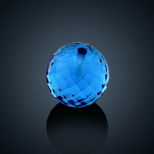Bolas de Topacio Azul Natural Facetadas de Alta Calidad, Color Azul Semiprecioso, 10 mm, Certificadas por Terceros, para la Fabricación de Joyas - Product Image 3