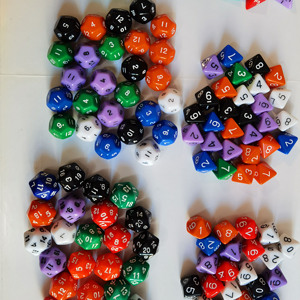 Bộ 7 Con Xúc Xắc Chơi Game Rpg Bằng Nhựa D4 D6 D8 D10 D12 D20 Bộ Xúc Xắc Đa Diện Rpg 16Mm In Logo Truyền Nhiệt - Product Image 6